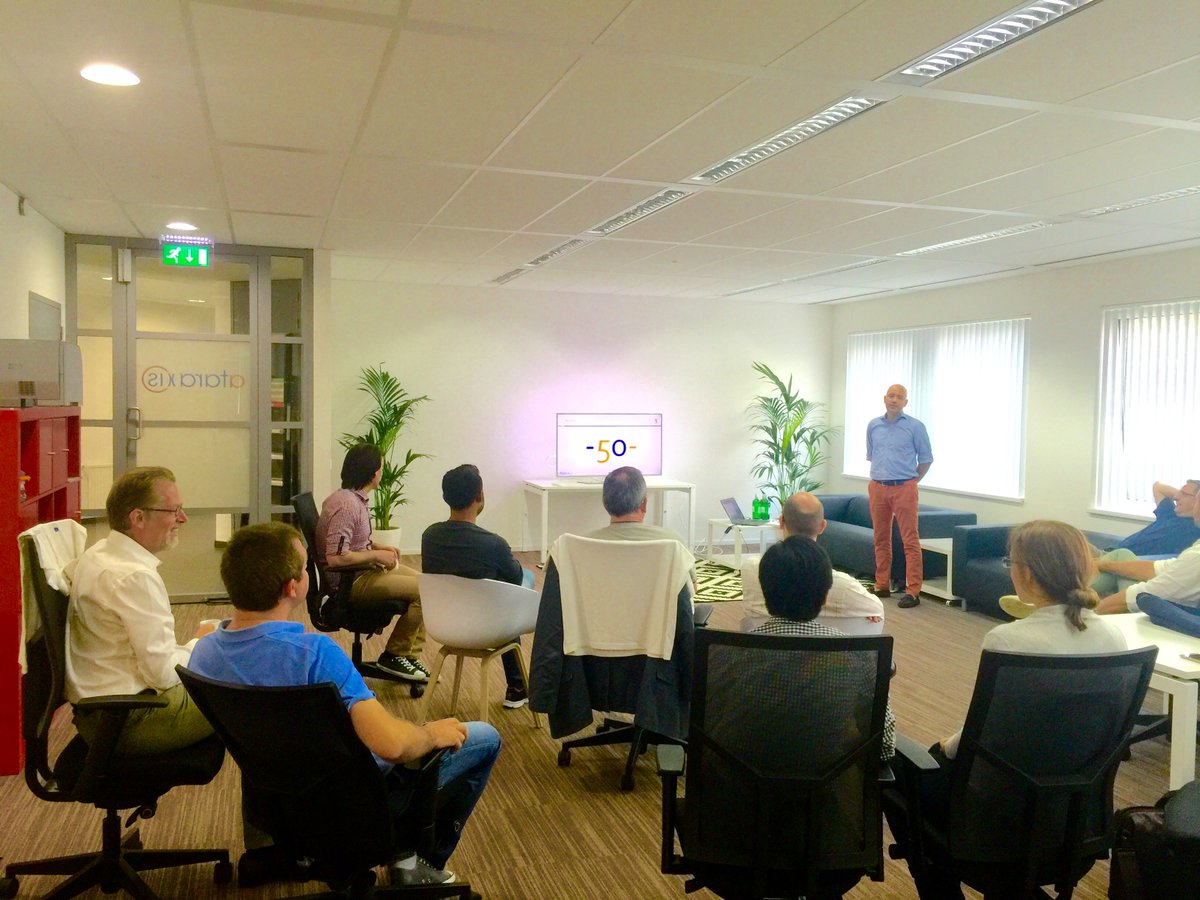 AtaraxisNV's tweet photo. Holding our first thursday meeting in the brand new Amsterdam office! #newoffice #ataraxis #stayingupdated https://t.co/Z5dPPPoLbs
