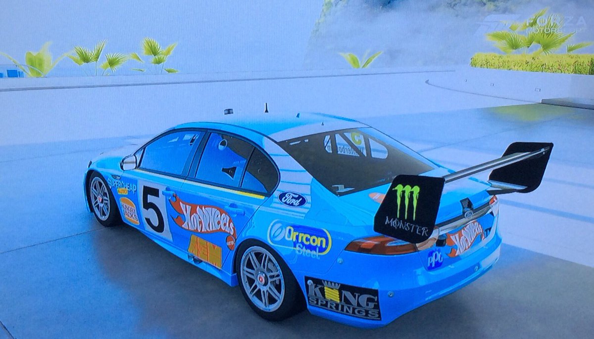 ncatley_15's tweet photo. Retro round for Sandown 500 in @supercars is this weekend, so I've done a John Goss livery with modern day sponsors. https://t.co/Rv5qspm3lw