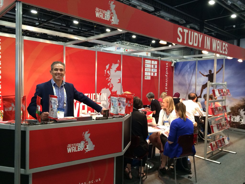StudyWales's tweet photo. It's day 2 of #EAIE2016! @AlunHardman of @cardiffmet was up bright and early on the #StudyinWales stand this morning https://t.co/3LKhjdN9Ok