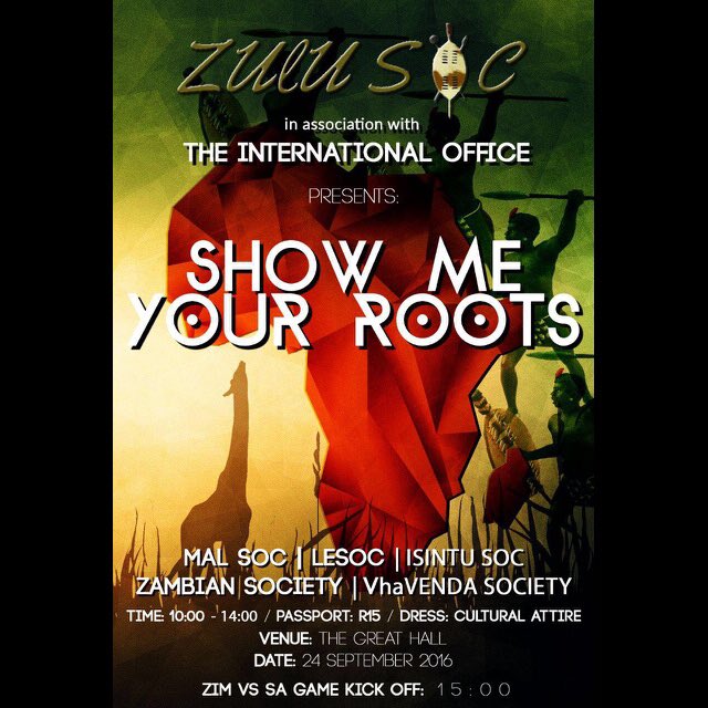 ZuluSoc's tweet photo. I know my roots do you know yours? 
Show Me Your Roots
September 24 
Great Hall
10:00-14:00 https://t.co/puqocQlBNp
