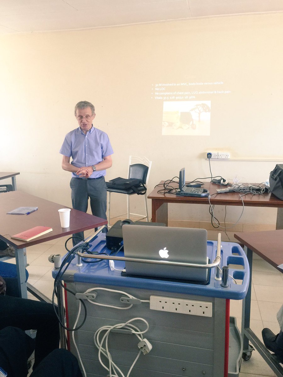 CBSkorpen's tweet photo. Dr.Harborne speaking to us about eFAST #Mbarara #PURE #POCUS 
Ultrasound in resource limited settings #Uganda https://t.co/xlIf2k3Rny