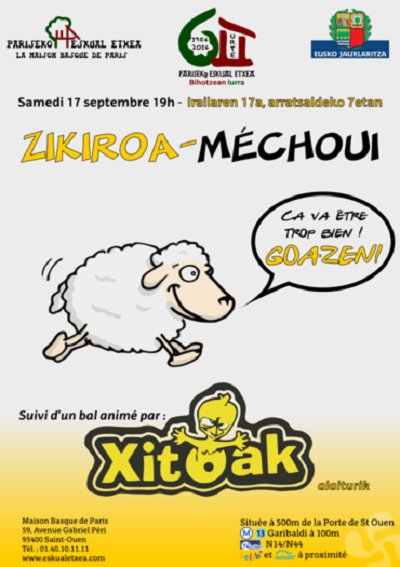 Nous vous attendons nombreux samedi soir à La Maison Basque pour le méchoui et le bal XITOAK
facebook.com/events/1248668…