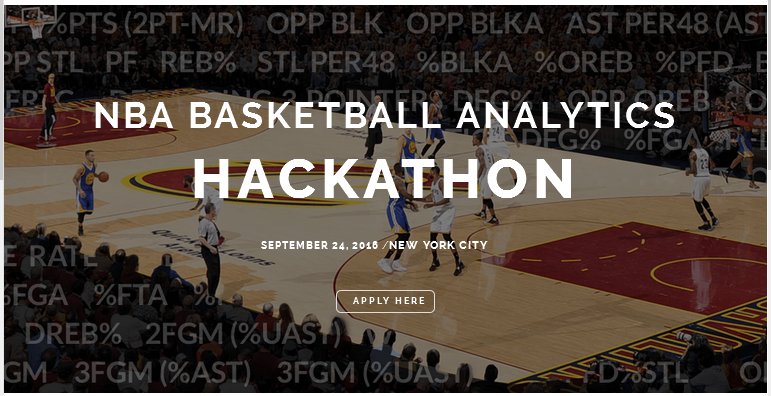 MyIdeaLab's tweet image. #NBA Basketball #Analytics #Hackathon for undergraduate and graduate students Sept 24. NYC hackathon.nba.com