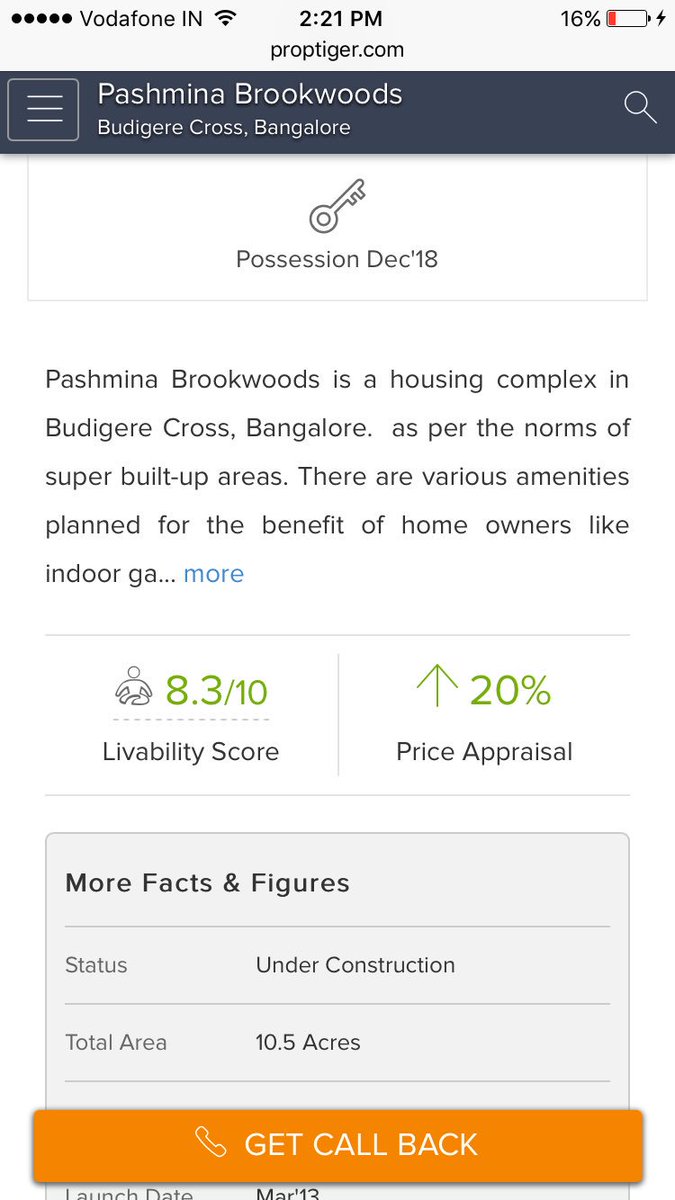 prashaanth's tweet photo. @proptiger really? #pashminabrookwoods has 20% appreciation? under construction?our flats are ready, in our dreams https://t.co/JU2k7T4tHf