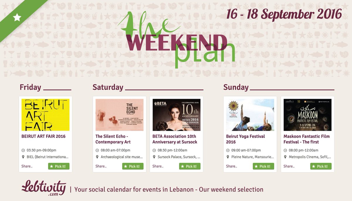 Lebtivity's tweet photo. Make memories with Lebtivity's suggested events!
@beirutartfair @sursockmuseum @BYF_2014 @metropolislb https://t.co/ibFsSPbZe3