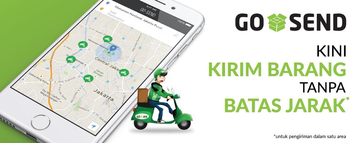 Kirim barang dgn jarak lebih dari 25km? GO-SEND bisa kirim apapun tanpa batasan jarak! Info go-send.co.id
