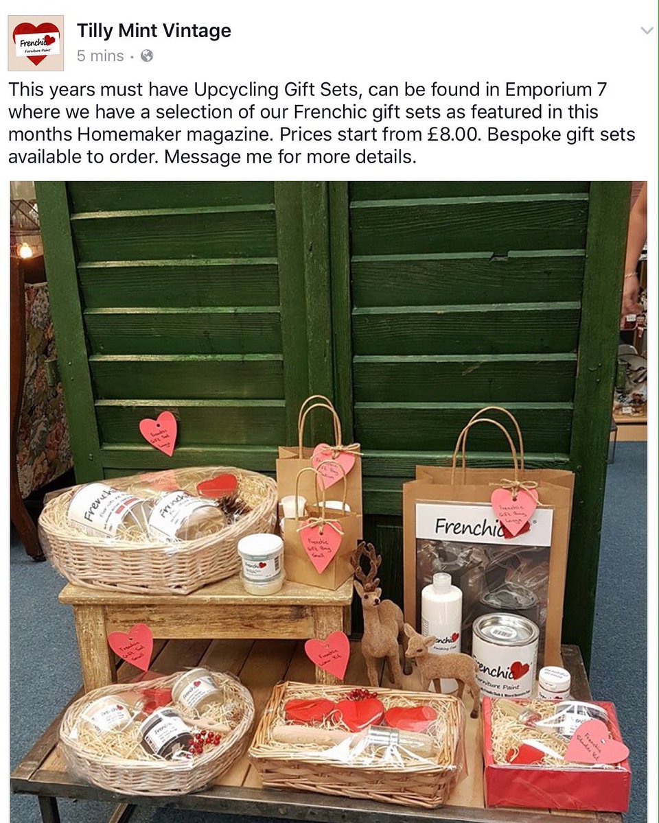 roseandesq's tweet photo. Christmas 2016 must have, Upcycling Gift Sets @dagfields #frenchic #Christmas #paint #bespoke #stencils #trendsetter https://t.co/GwvnVYO8mg