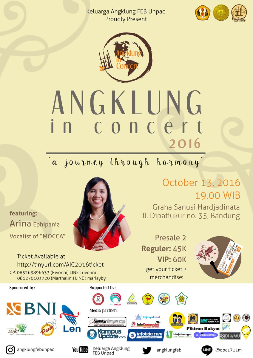 COUNT DOWN H-28 Angklung In Concert 2016 ft. Arina, get your ticket tinyurl.com/AIC2016ticket or CP: mariayby #AIC2016