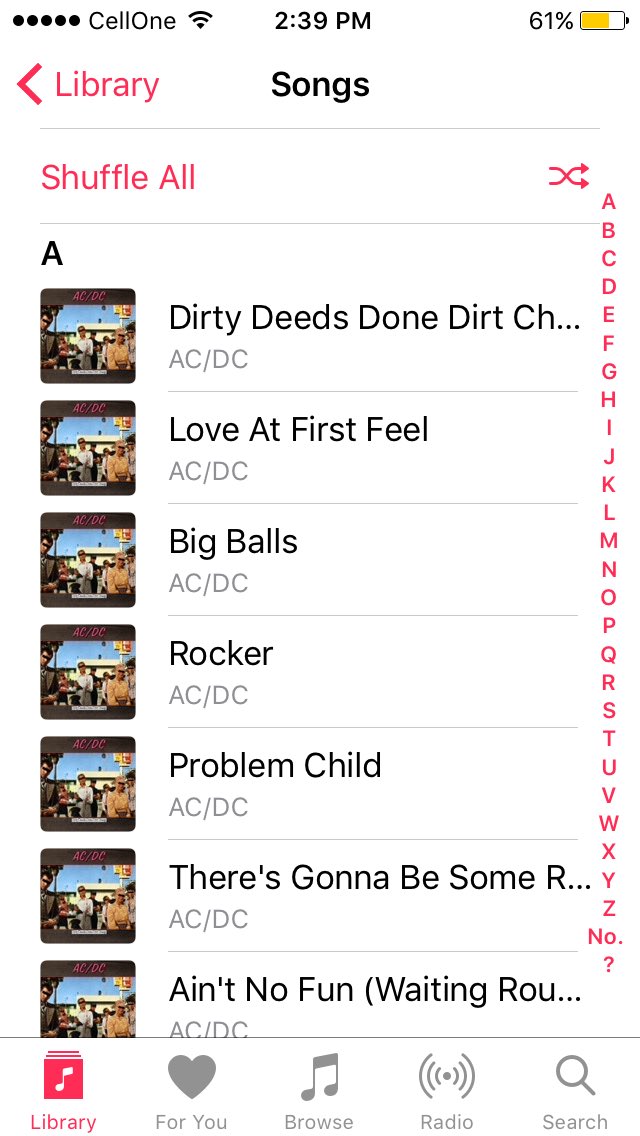 nutcracker364's tweet image. @AppleMusic why are the songs being grouped by the artist&apos;s name? #iOS10 #iOS10Bugs