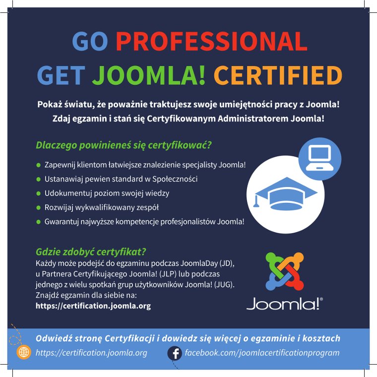 slawop's tweet photo. Już 24 września, podczas @JDayPoland
https://t.co/Hpu6iXv8DB
#JDPL16 #JCertified #JoomlaCertification https://t.co/HFqw6J5cNu