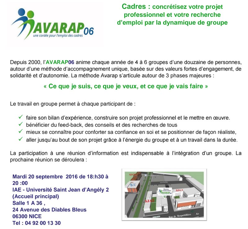 avarap06's tweet photo. C'EST LA RENTREE ! Réunion d'Information à NICE -IAE St Jean d'Angely  #cadres #emploi #entrepreneur #MADEinAVARAP https://t.co/X190RNlYHb