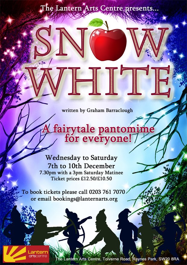 lanternarts's tweet photo. Box Office is now open for our Panto SNOW WHITE

7th - 10th Dec 7.30 (Sat Mat 3pm) 

Tickets £12.50/£10.50 https://t.co/J5VkBAM8NV
