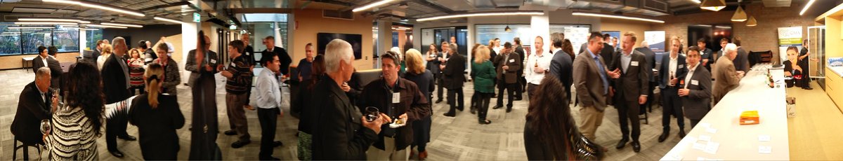 conradpires's tweet photo. Pre-event drinks #Ideas2Outcomes at new @CERINOV8 premises #innovation #commercialisation @uwagma @lesanzinc @rsm_au https://t.co/KQ72MZbeo8