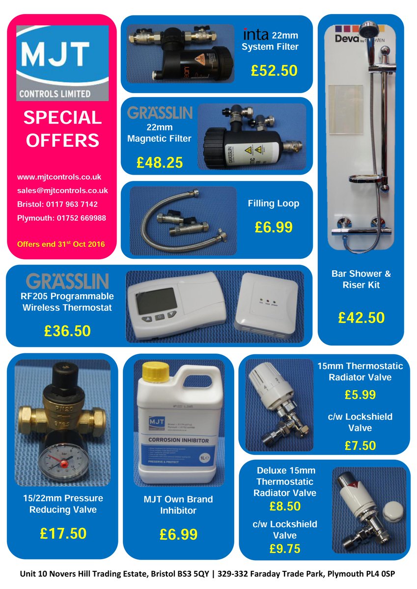 Check out our amazing offers for September/October!!
All prices are exclusive of VAT. #plumbing #heating #offers