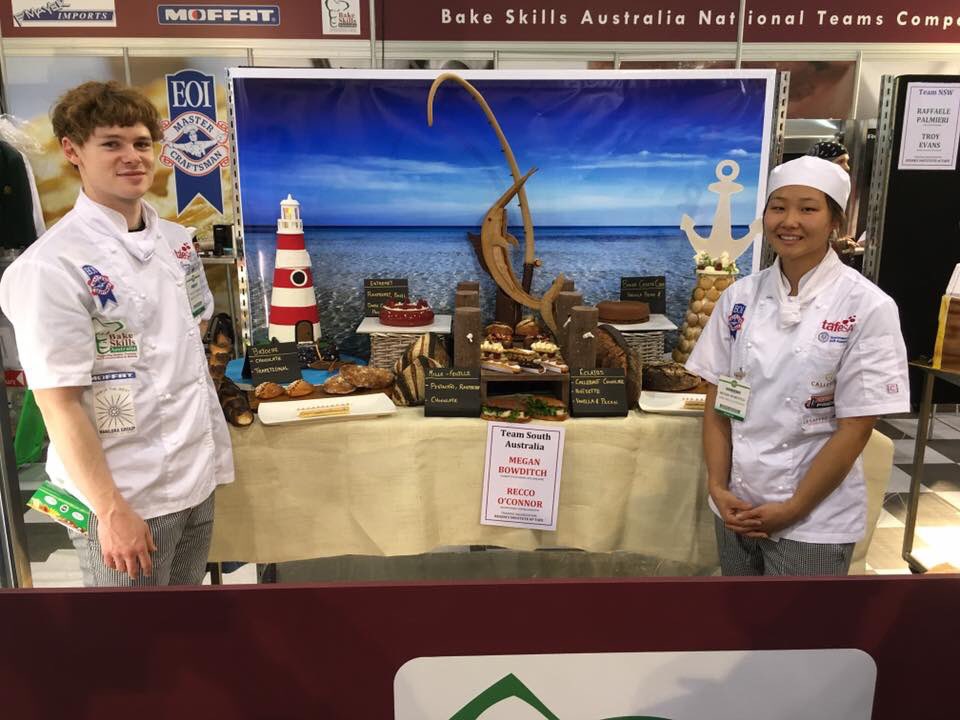 jonmckeigue's tweet photo. Congrats to our winning first place Team SA , Megan, Rocco &amp; Mentor/ Chef Justin Williams @FineFoodExpo Well done! https://t.co/Afwyt7pPGH
