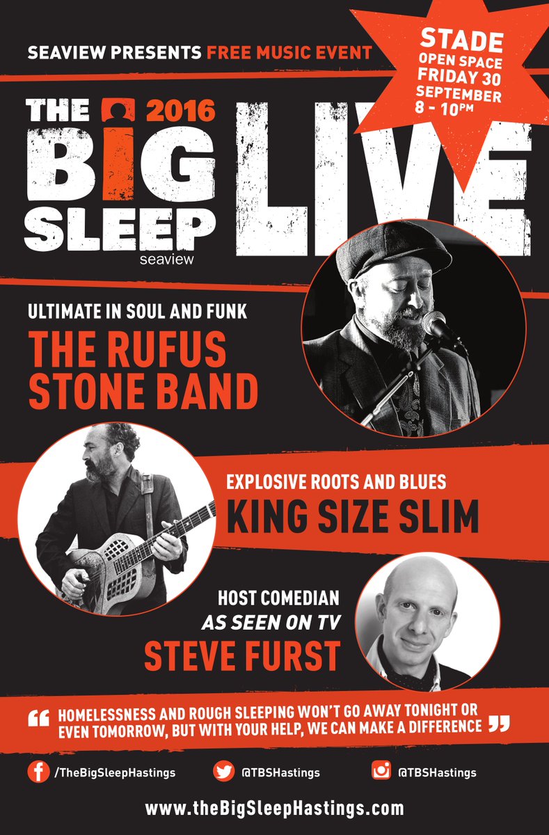 Join <a href="/stevefurst/">stevefurst</a>, Rufus Stone &amp; King Size Slim on Friday 30th, 8-10pm!
bit.ly/TheBigSleepLive
#Hastings #Sussex