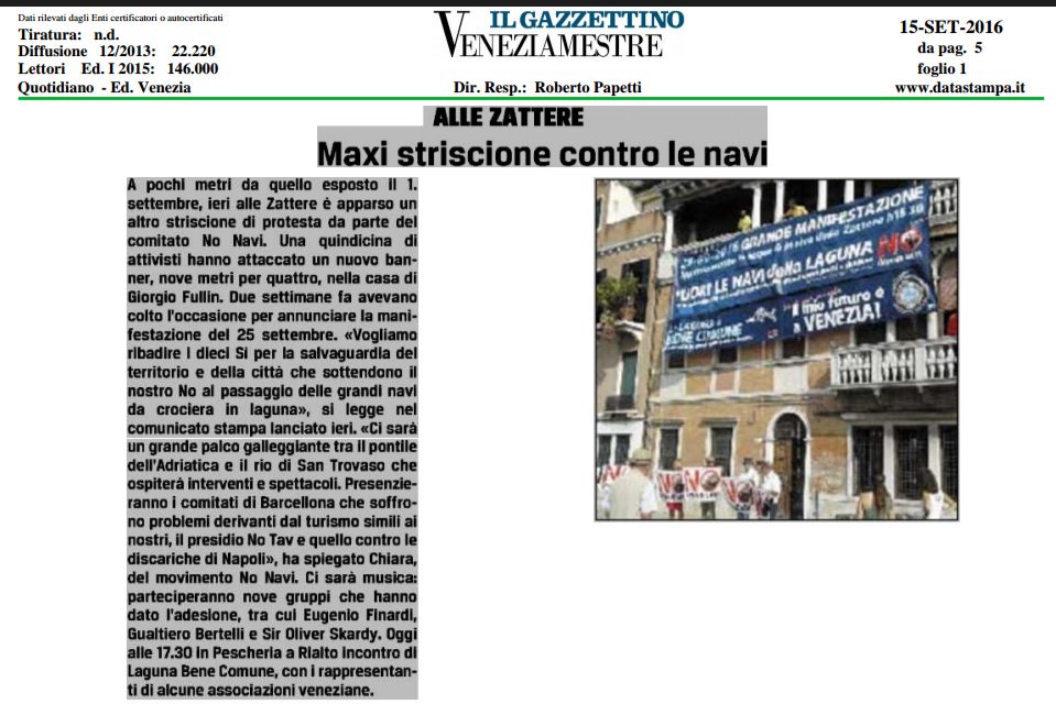 NoGrandiNaviVe's tweet photo. #Venezia -10 al #25S!
Oggi h18:30 a #Rialto ASSEMBLEA CITTADINA con @MarcoBorghi_Ve, @venessiacom e molti altri! https://t.co/zVN7skn7SB