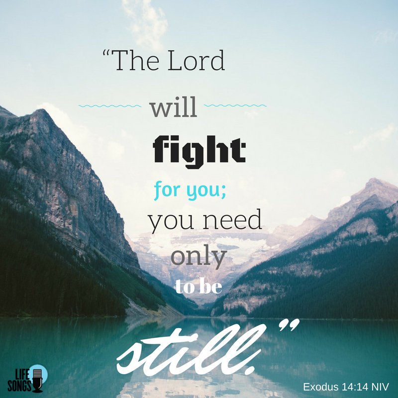 lifesongs's tweet photo. “The Lord will fight for you; you need only to be still.” Exodus 14:14 NIV #LifeSongs #UpliftingWord #LifeSongs2016 https://t.co/duScreBu1p