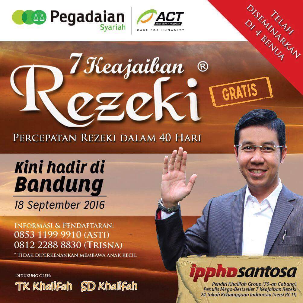 ipphoright's tweet photo. Halooo Jawa Barat, yuk merapat ke seminar motivasi #7KR di Bandung! Ilmu itu dijemput bukan ditunggu! Bantu share ya https://t.co/zw8PyLcogV