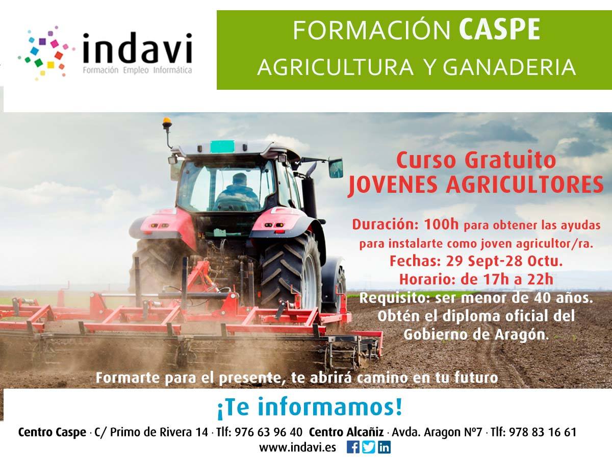indavi_'s tweet photo. #FORMACION #CASPE ¿Quieres formarte como AGRICULTOR/A? Curso GRATUITO DE 100H si eres menor de 40 años 976 639 640 https://t.co/kgazUswHjg