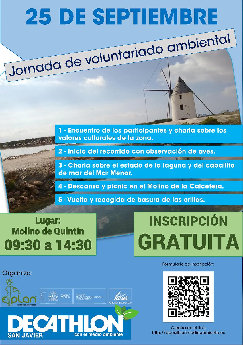 EPlanONG's tweet photo. Jordana de #Voluntariado para conocer el estado de nuestro #MarMenor.  @FBiodiversidad  @DecathlonES https://t.co/u3OBmQ2JIM
