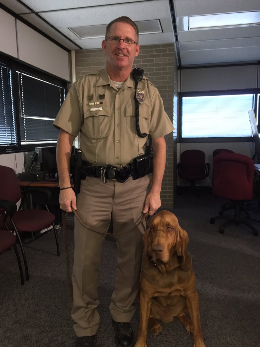 LilyWuKansas's tweet photo. There's a guest at the @WichitaPolice daily briefing. Blue is 18-months-old! #WPD #interwatch https://t.co/TElsc4tNYt