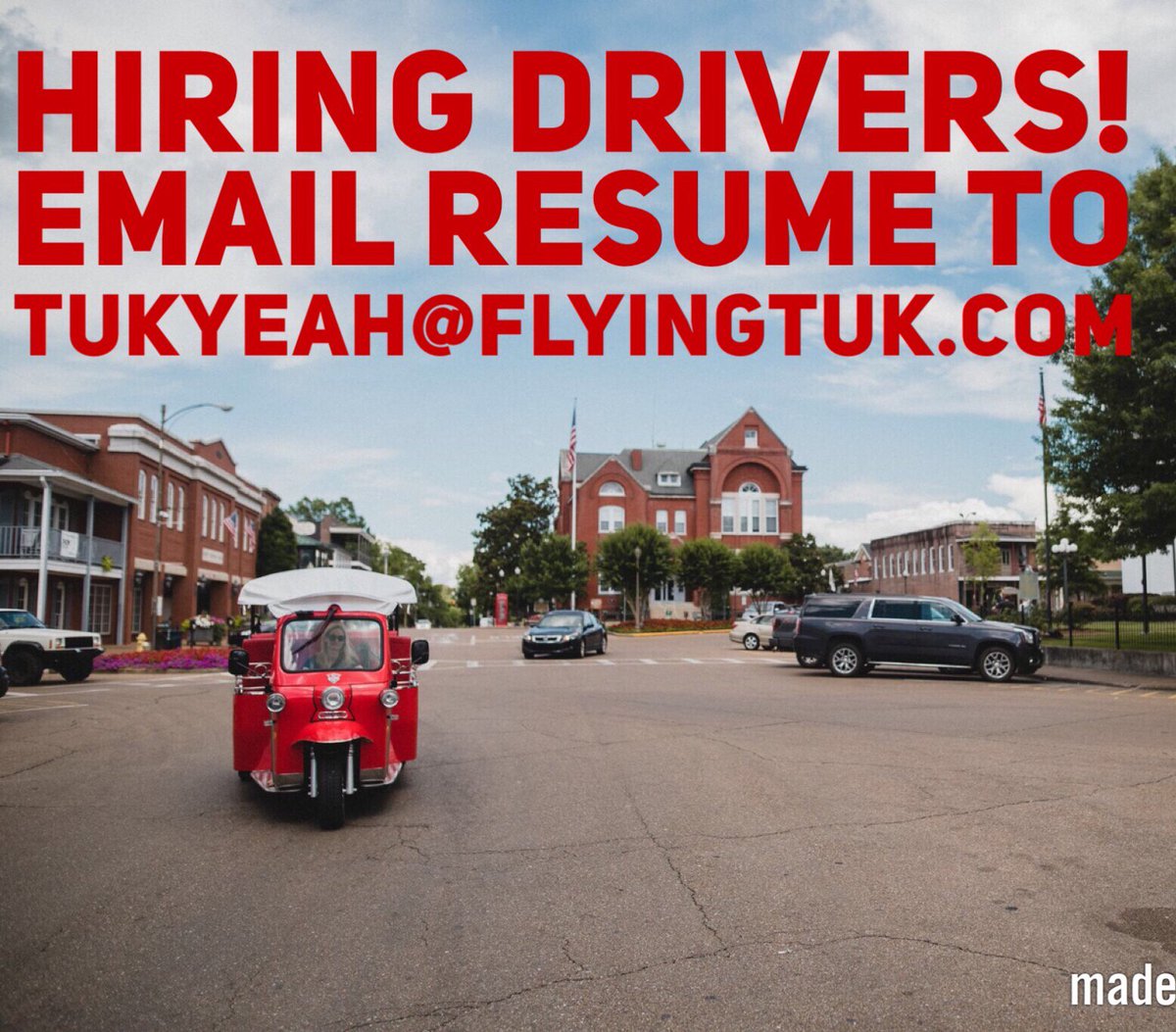 flyingtuk's tweet photo. Fun and awesome job!! Application submission by 3:00pm today! Contact tukyeah@flyingtuk.com for more information https://t.co/wsYmKtTfJq