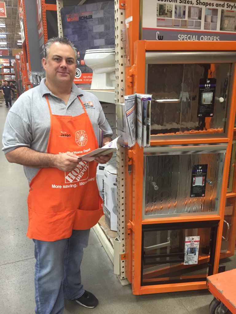 sparrellh's tweet photo. Jason Rentle recruiting bath installers from end cap display in 4004 https://t.co/JiykqTpMBR