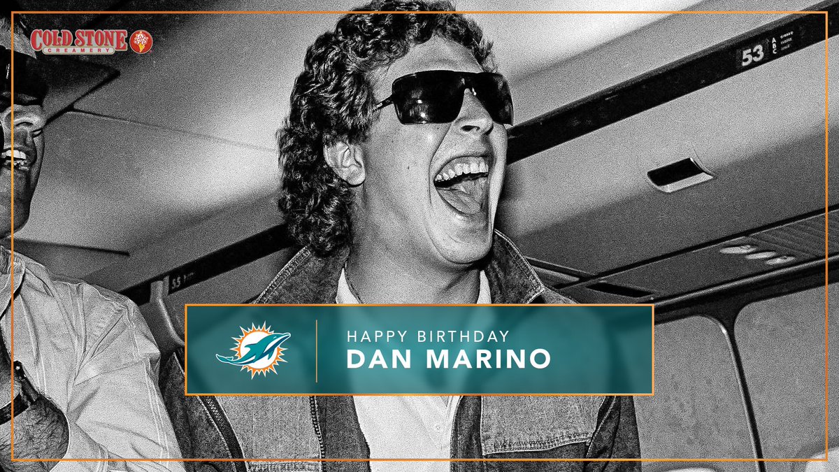 MiamiDolphins's tweet photo. Happy Birthday, @DanMarino! https://t.co/QTlSpS39n9