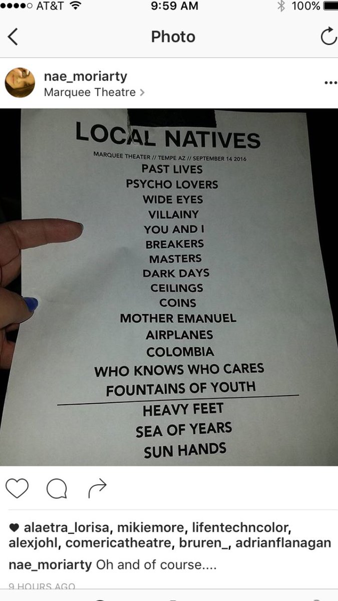 Local Natives Fans On Twitter Local Natives Setlist Sept 14th
