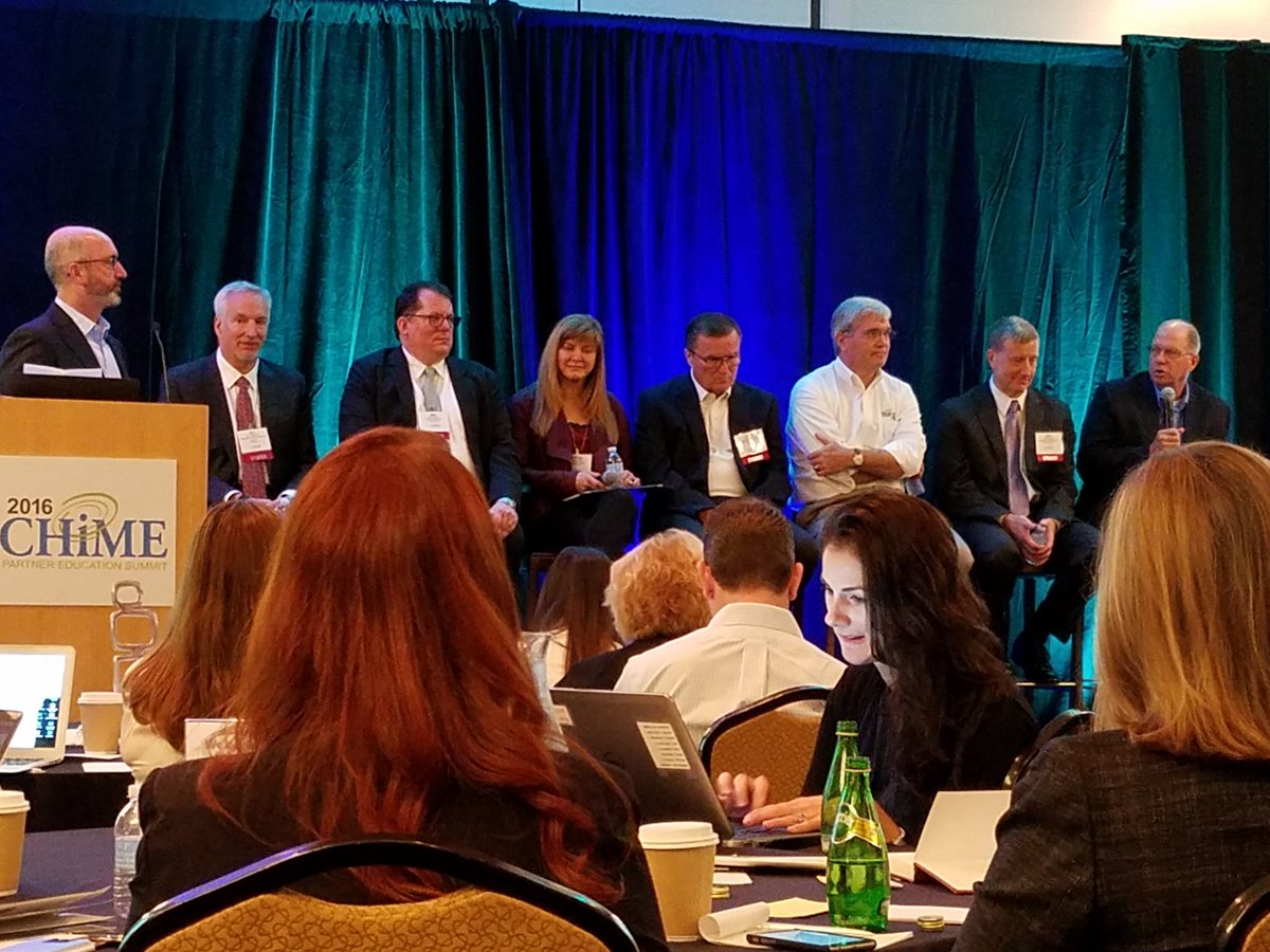 GGerb's tweet photo. Rockstar panel at 2016 CHIME Partner Education Summit #CPES16 #healthcare https://t.co/IhMhuZH0Fo