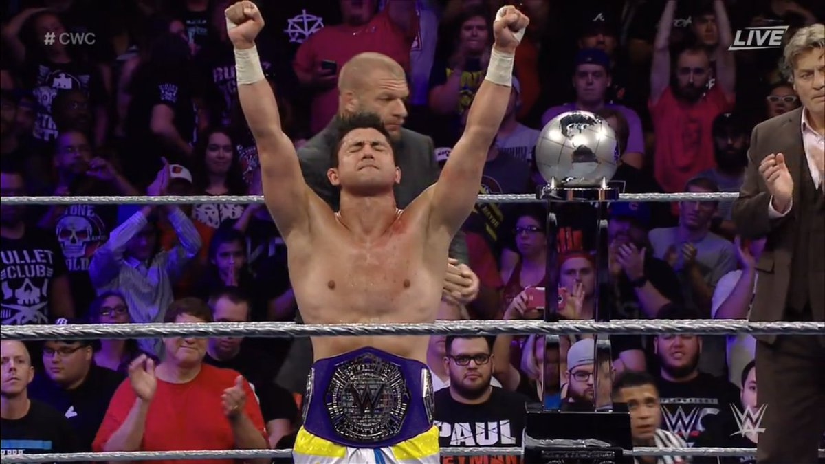 NothingP3rs0nal's tweet photo. Absolutely amazing! @MaskaraManik #CWC #CWCChamp #CruiserweightChampion #WWE https://t.co/LmpP8h1SSU