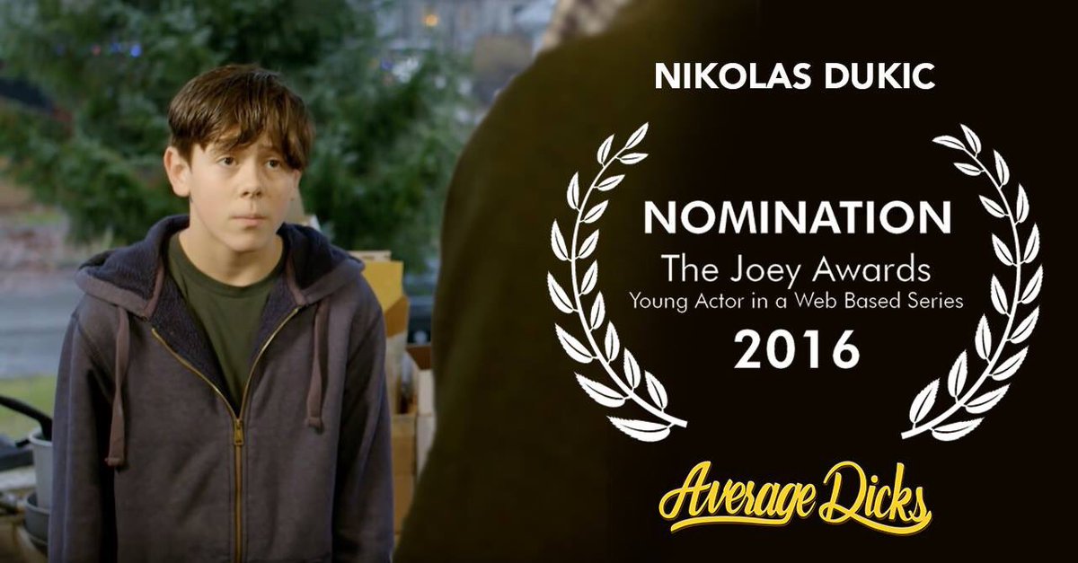 averagedickstv's tweet photo. Congrats Nikolas on your @JoeyAwards1 nomination! Watch nominated episode: https://t.co/W1VjL1dBTQ https://t.co/3aBLOljSkq