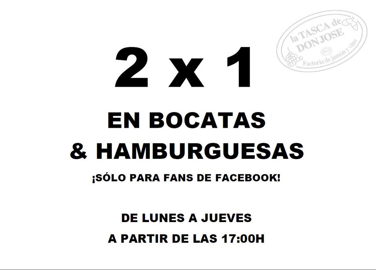 tascadonjose's tweet photo. Disfruta de nuestra nueva promoción!!!! https://t.co/oU7cv5KwKI