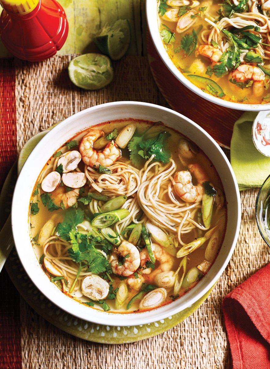SainsburysMag's tweet photo. Yum yum tom yum in your tum! Get the recipe for this delicious tom yum prawn noodle soup in #SeptMag https://t.co/oyL9SceAh3