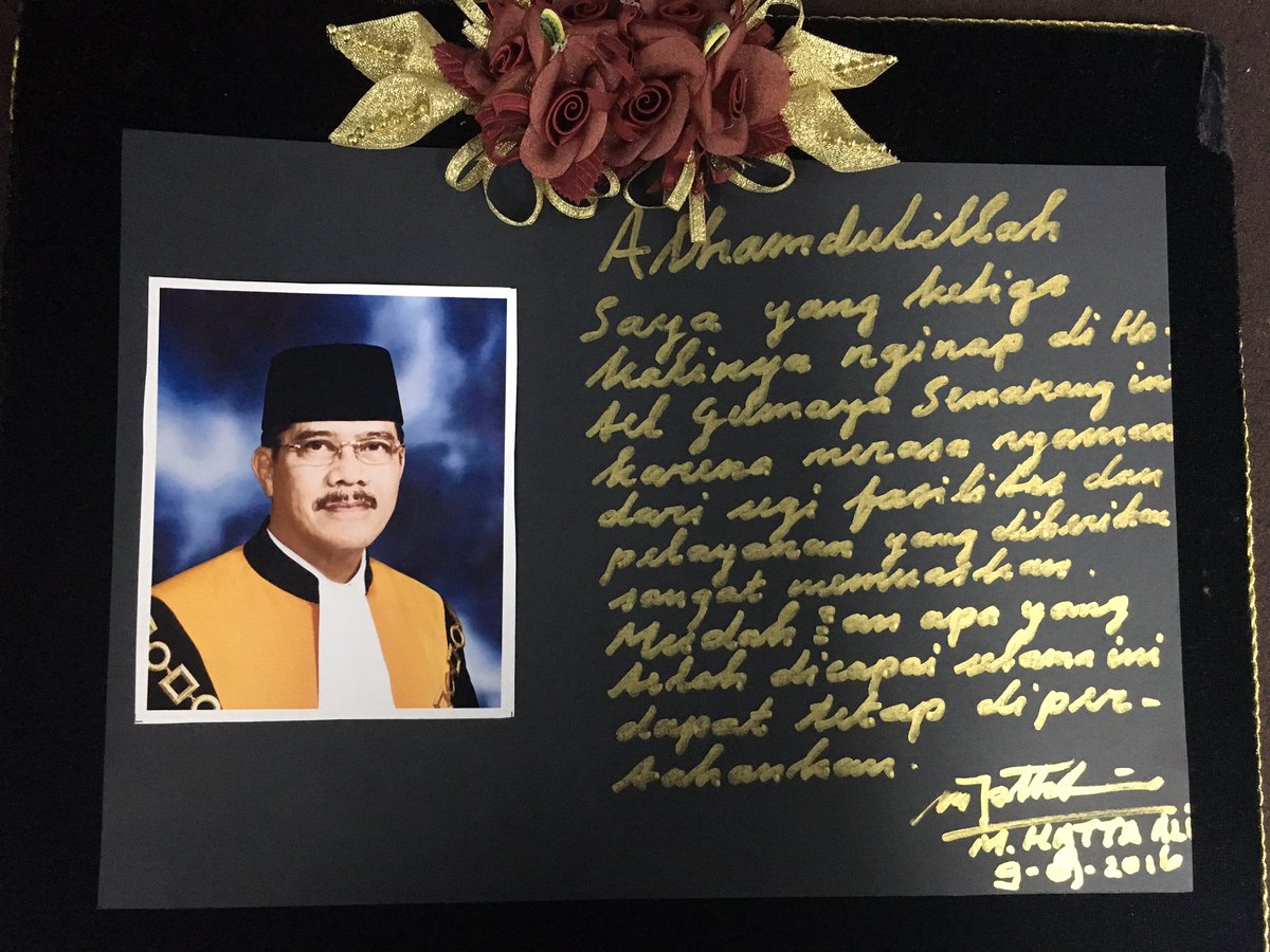 Testimonial from Chief Justice of the Supreme Court Mr Hatta Ali