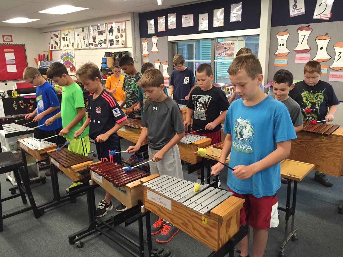 ColetteSeaver's tweet photo. Check out 5th grade working on their first pitched percussion masterpiece of the year. #sayre strong https://t.co/AJ7gz4k6zy
