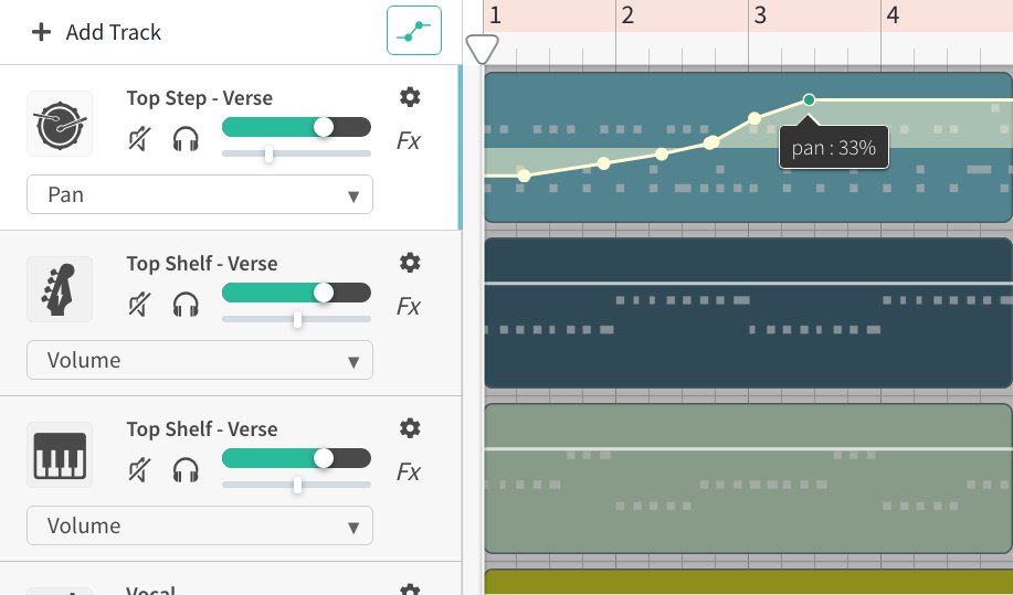 BandLab's tweet photo. Check it out—we've got panning! So many of you asked for this, so we had to make it happen. #BandLab #webDAW #DAW https://t.co/qOlrPV2d5U