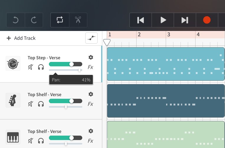 BandLab's tweet photo. Check it out—we've got panning! So many of you asked for this, so we had to make it happen. #BandLab #webDAW #DAW https://t.co/qOlrPV2d5U