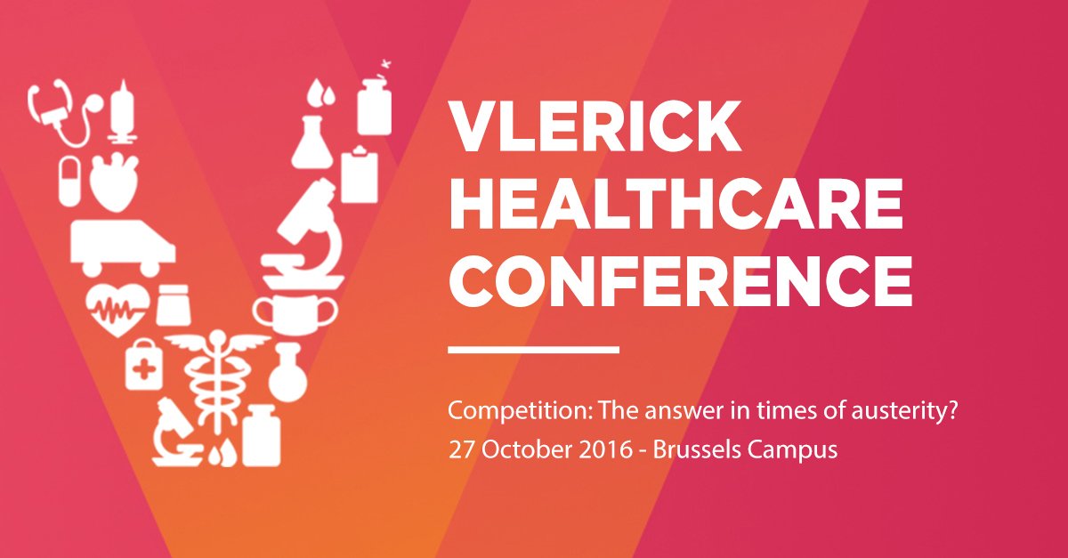 Join the Vlerick Healthcare Conference: "Competition: the answer in times of austerity?" bit.ly/2cL8zOX