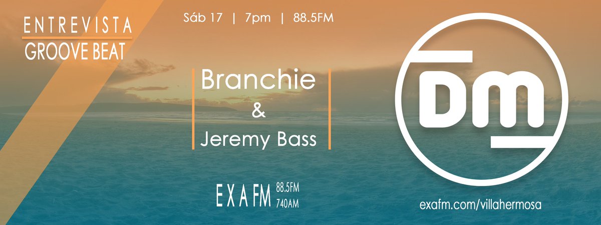 GrooveBeat_'s tweet photo. #EntrevistaCon Branchie &amp; @djjeremybass sab 7pm 88.5FM #ExaFm @DirtyMusicRec @joseGua30346442 @josemichelb1 https://t.co/tBSjJdKDbG