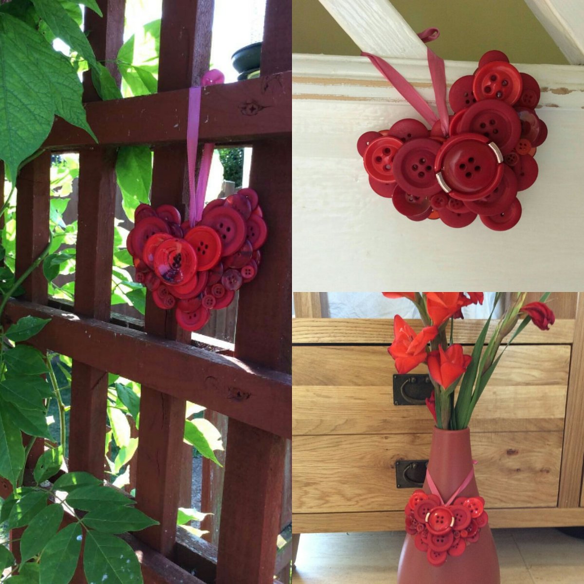 buttonsbobtails's tweet image. Decoration for your home, garden or Christmas?  #buttons #crafting #buttoncraft #Christmas #homedecor #heart