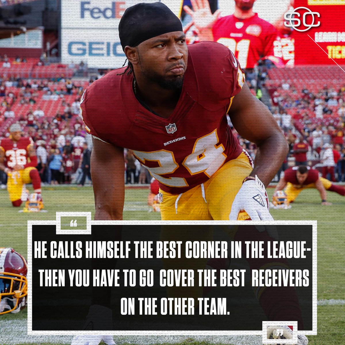 SportsCenter's tweet photo. After Antonio Brown went off against the Redskins, Victor Cruz calls out Josh Norman. https://t.co/nUiOrKczGx