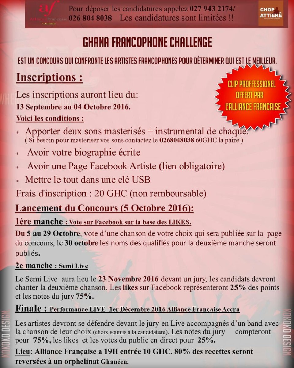 ElamNKoss's tweet photo. Alliance Française Accra presente:Ghana francophone challenge!! @FlooEngone @OvaKilaWise https://t.co/biQhThfGxg