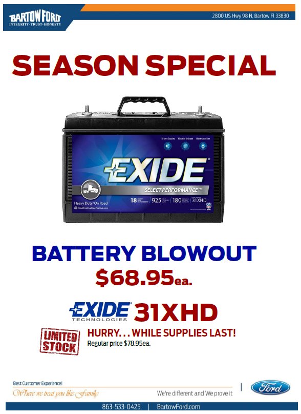 Bartow Ford Co on Twitter to our Parts department today for this