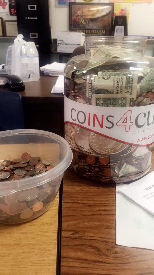 Coins4CURE's tweet photo. WOW! RT @H2Hclub: Our unofficial total for @Coins4CURE is $614.60! That's twice as much as last year, AMAZING job! https://t.co/FRL9mO2o4w