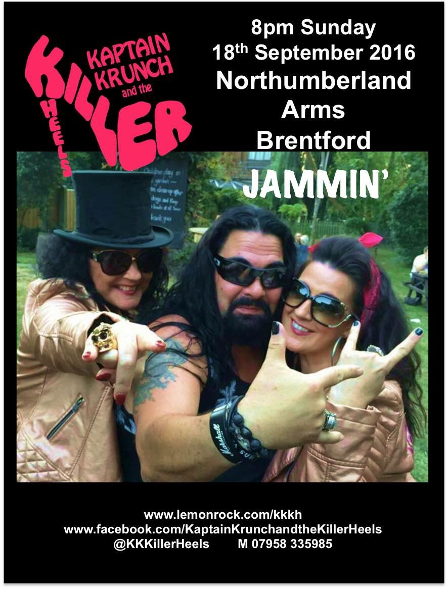 KKKillerHeels's tweet photo. 8pm Sunday 18th September. Jammin' @klimek78 @PKrunch @avrilappleyard @Rosiemakeup01 #northumberlandarms #brentford https://t.co/YGXdQKiynr