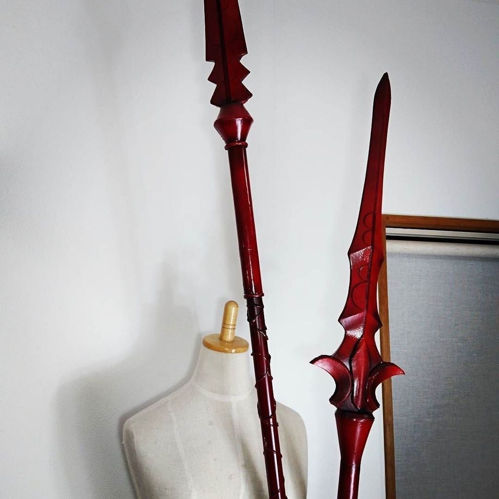 ★ コスプレ用武器・小道具 Fate FGOスカサハの槍★ スカサハの槍が完成いたしました～♪大きすぎて写真に収まりきりません