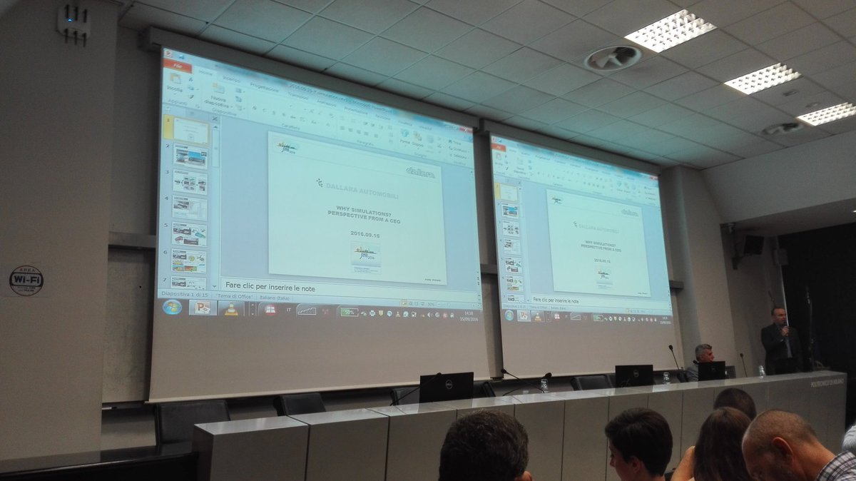 MathisintheAir's tweet photo. #simai2016 Dallara Automobili: Why simulations? Perspective from a CEO (Andrea Pontremoli) https://t.co/SpZ8dGNrE4