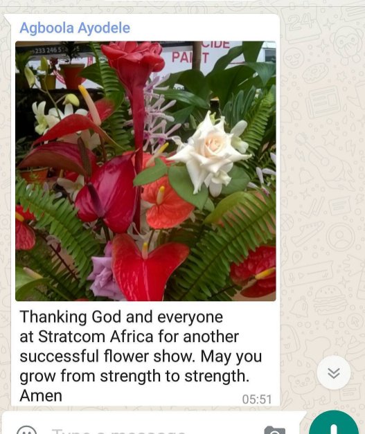 ggfmovement's tweet photo. Our strength lies in our maker. Thank God for a successful #GGFS2016
#fashion #gardening #flowers #Accra #Ghana https://t.co/QMhRsuHM55